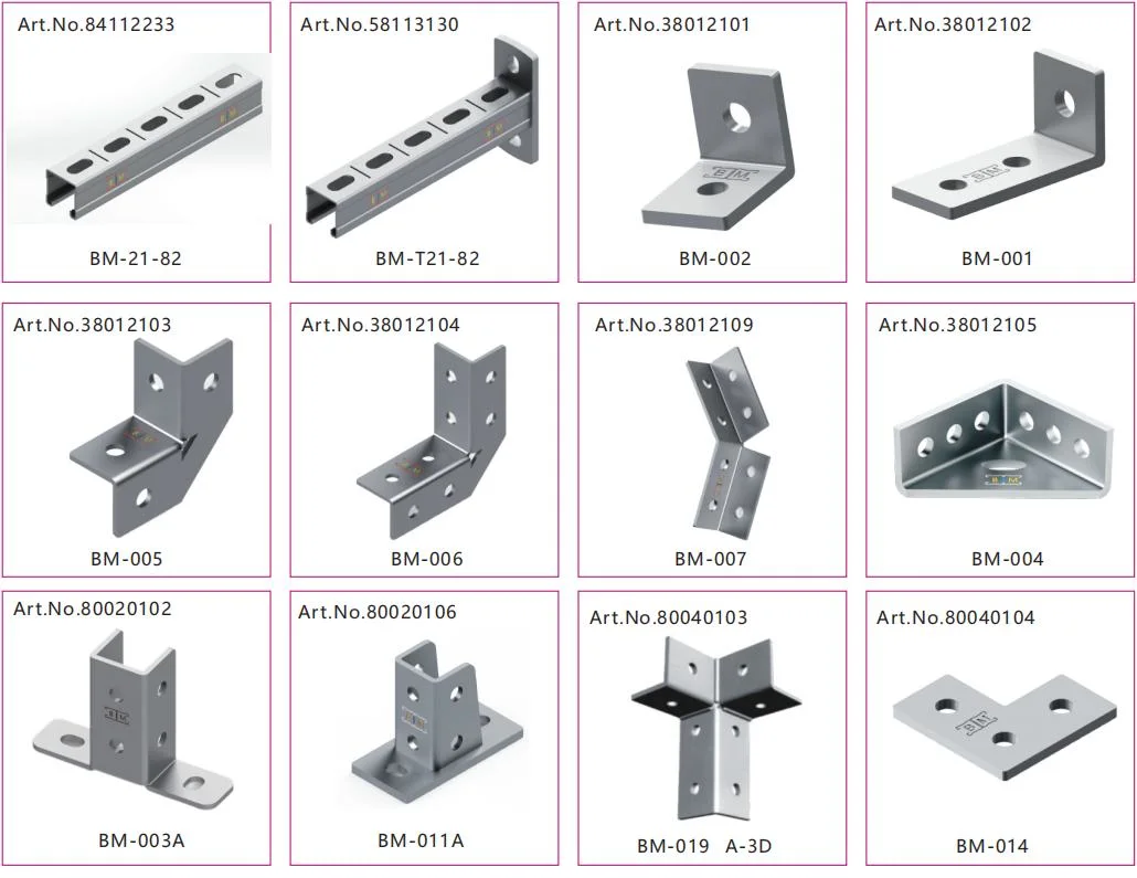 HDG U Shape Fittings Connecting Plate Fitting for Strut Channel