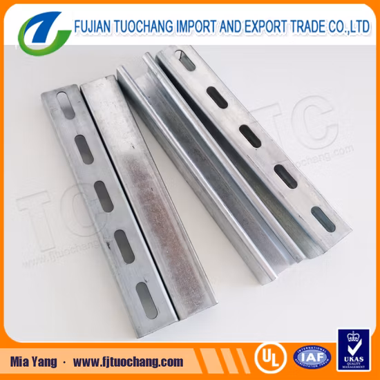 Gi Slotted Electro Galvanize Unistrut Support Channel