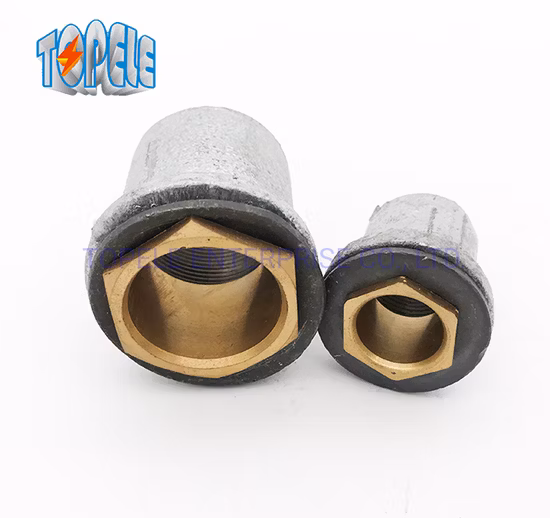 BS Gi Conduit Accessories Malleable Iron Flanged Coupling with Washer and Brass Bush