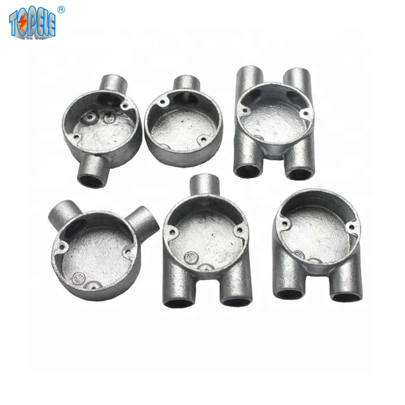 Hot U Shape Conduit Box Two Way Galvanized Electrical Metal Fittings